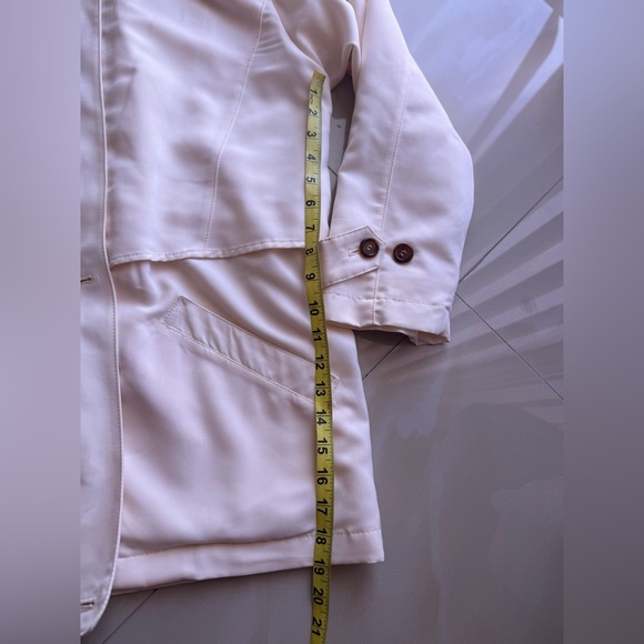 London Fog vintage jacket beige light zipper bottom tie long sleeve size M - Picture 11 of 16